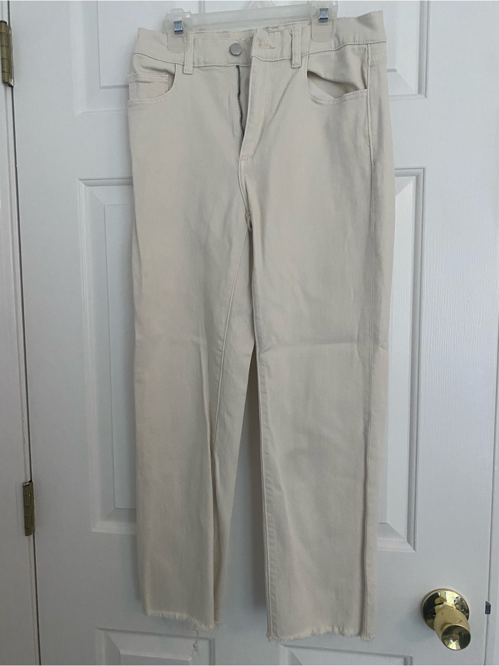 DL1961 Patti Straight Leg Jeans in Cream